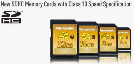 SDHC карты от Panasonic класса скорости Class 10 