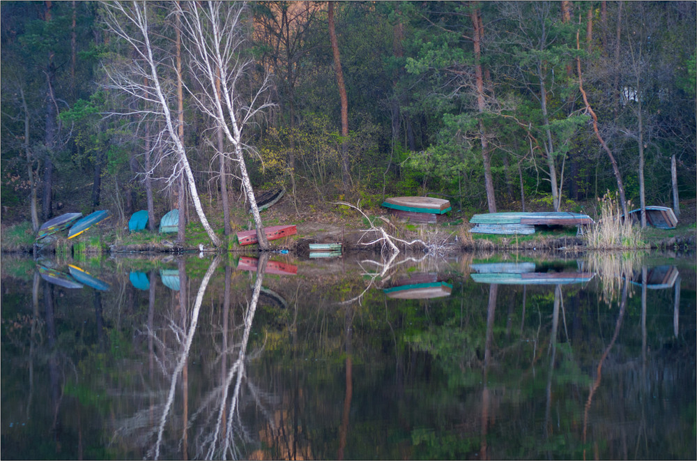 Фотографія Квітнева, ранково-човникова симетричність! / Юрій Веремчук (YurijV) / photographers.ua