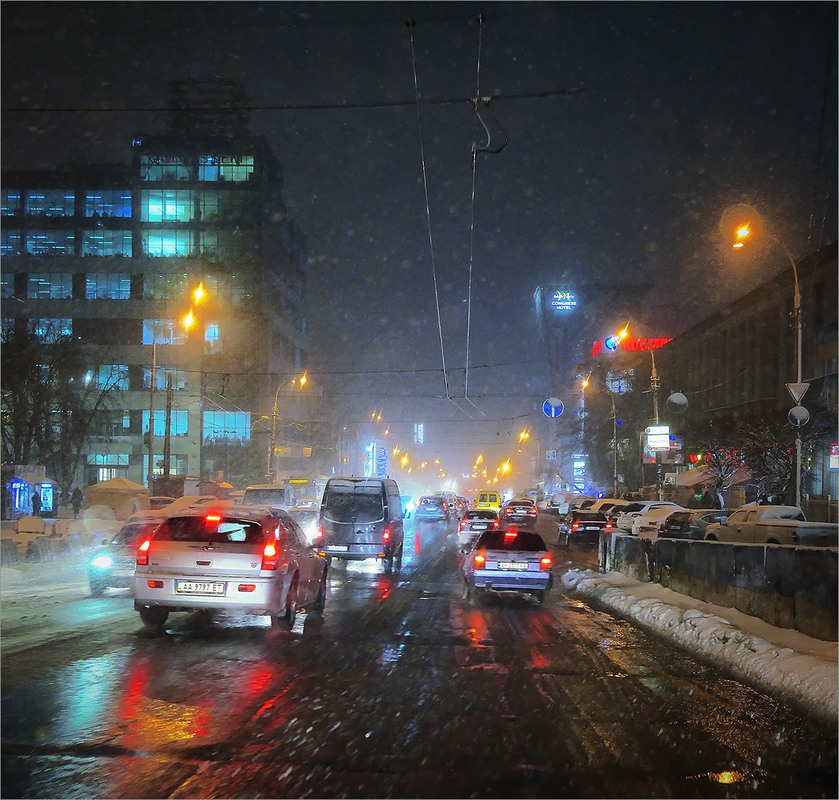 Фотографія Зимние вечера на мосту близ Шулявки... / Evgeniy Nikitin / photographers.ua