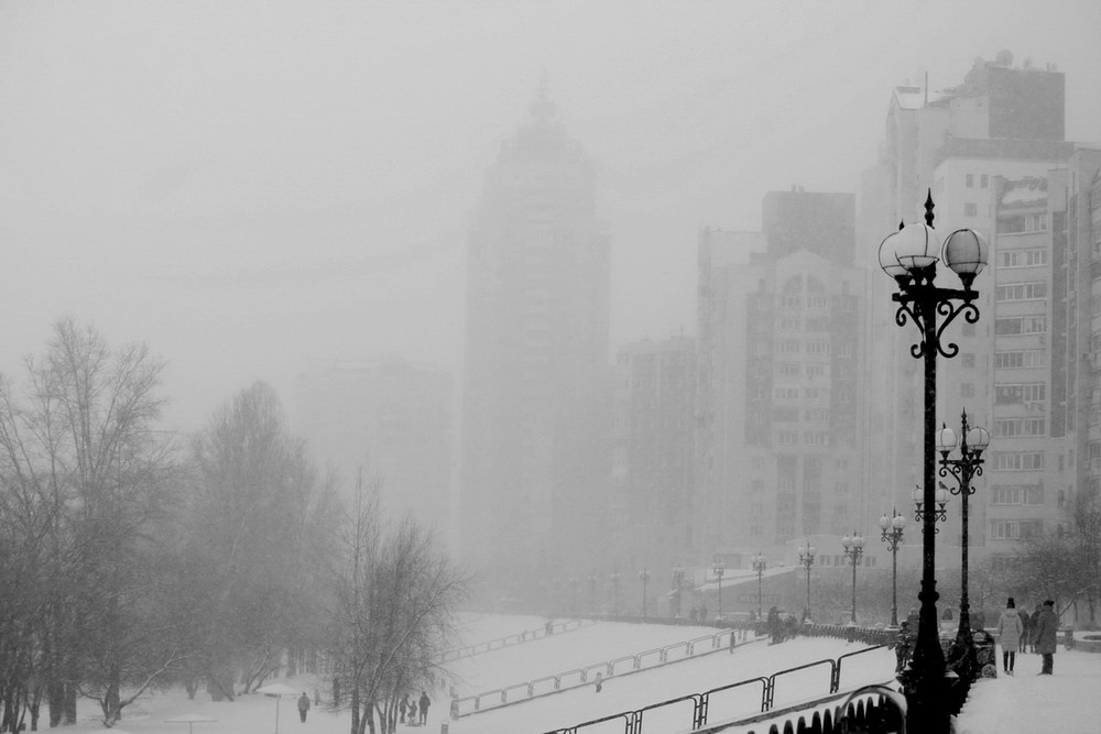Фотографія А у нас снегопад и туман / Людмила Джур / photographers.ua