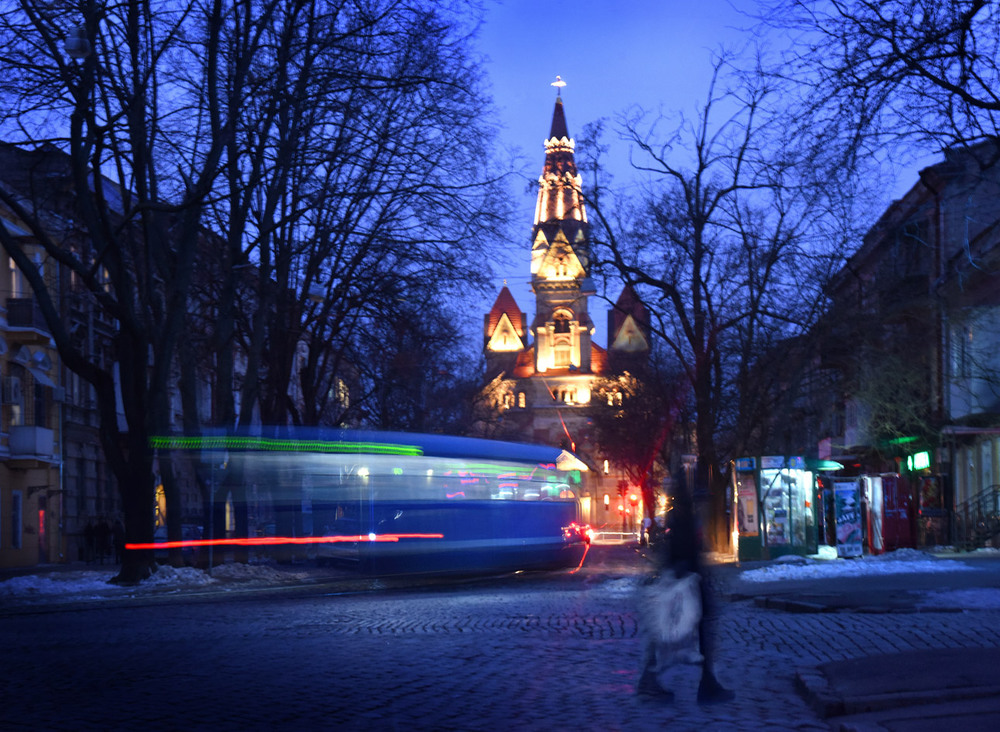 Фотографія вечерний трамвай / Синельников Александр / photographers.ua