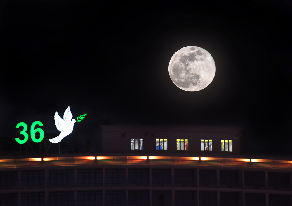 Фотографія большая луна над городом / Синельников Александр / photographers.ua