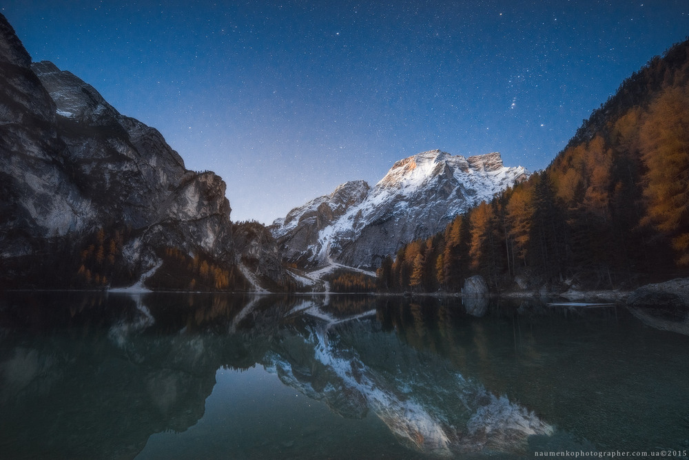 Фотографія Италия. Звездное небо над озером Braies / Александр Науменко / photographers.ua