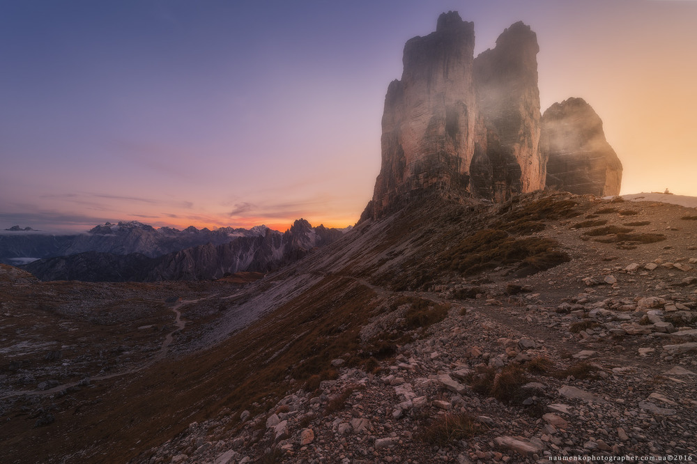 Фотографія Италия. Доломиты. У горы Tre Cime di Lavaredo на закате / Александр Науменко / photographers.ua
