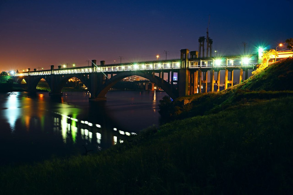 Фотографія Ночная Хортица - мост Преображенского / Андрей Топчиев / photographers.ua