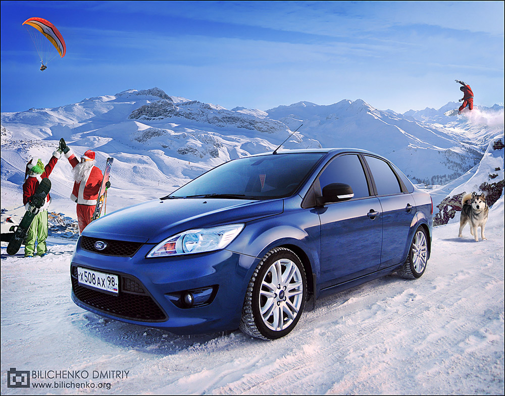Фотографія Новогодняя зарисовка в Альпах (Ford Focus II) / Dmitriy Bilichenko / photographers.ua
