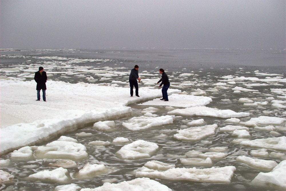 Фотографія Морской пейзаж с бегущими по льдинам / Бондаренко Сергей / photographers.ua