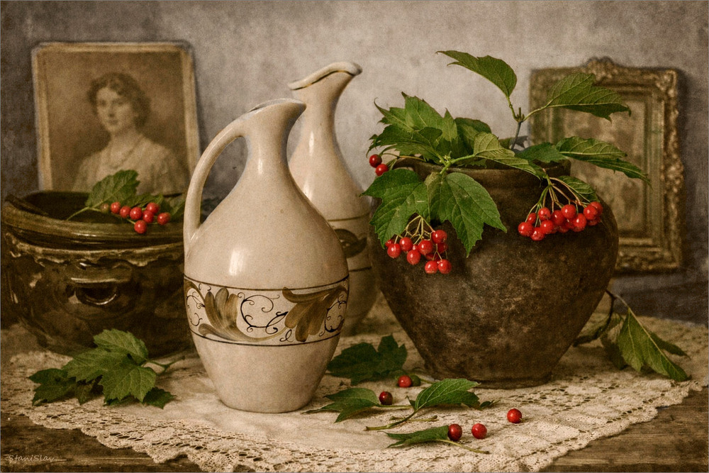 Фотографія Натюрморт з помилками, глечиками та калиною / Stanislav / photographers.ua