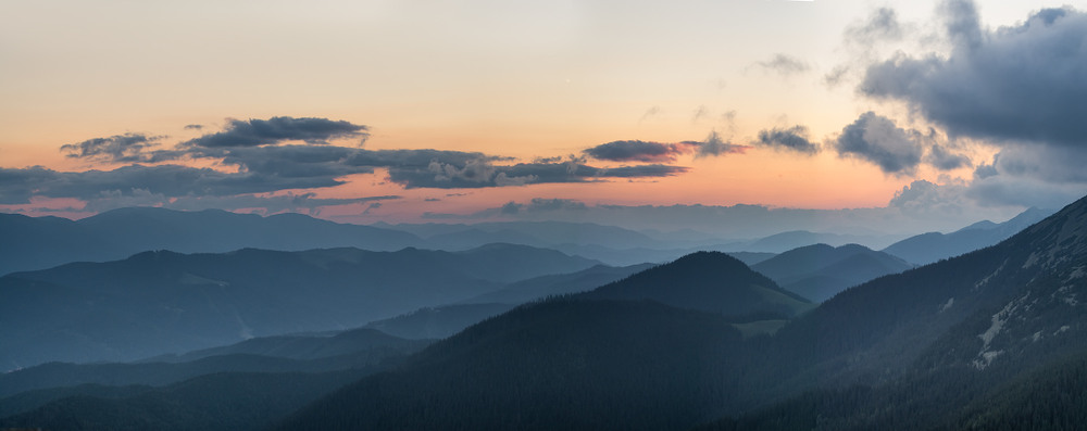 Фотографія Про горы, закат и тональную перспективу / Евгений Жмак / photographers.ua