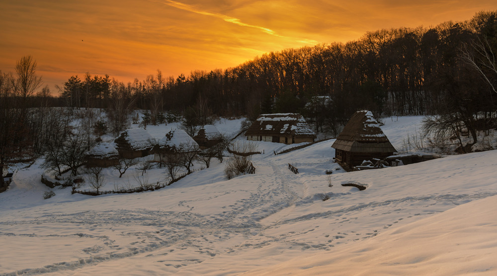 Фотографія Мороз крепчал, солнце садилось за холмом / Галанзовская Оксана / photographers.ua