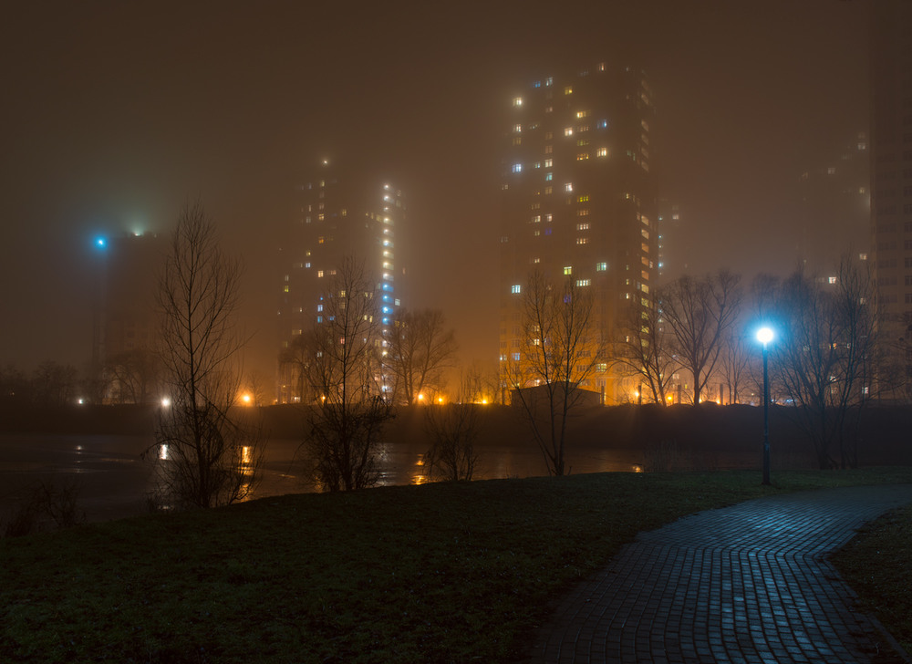 Фотографія Снова город в тумане тонет. Только сеют свет фонари / Галанзовская Оксана / photographers.ua