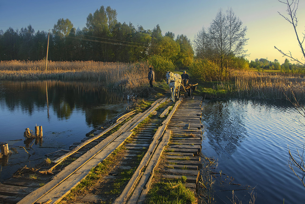 Фотографія Троє на дорозі, а ще весна, – четверта, іде – красу несе, і тій красі радіє все. / Юрій Максименко / photographers.ua
