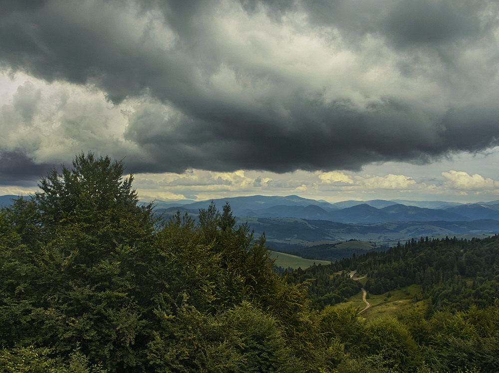 Фотографія Попід хмарАми, поміж горами і лісами лине стежка ця. А дощик крапає дрібненький. / Юрій Максименко / photographers.ua