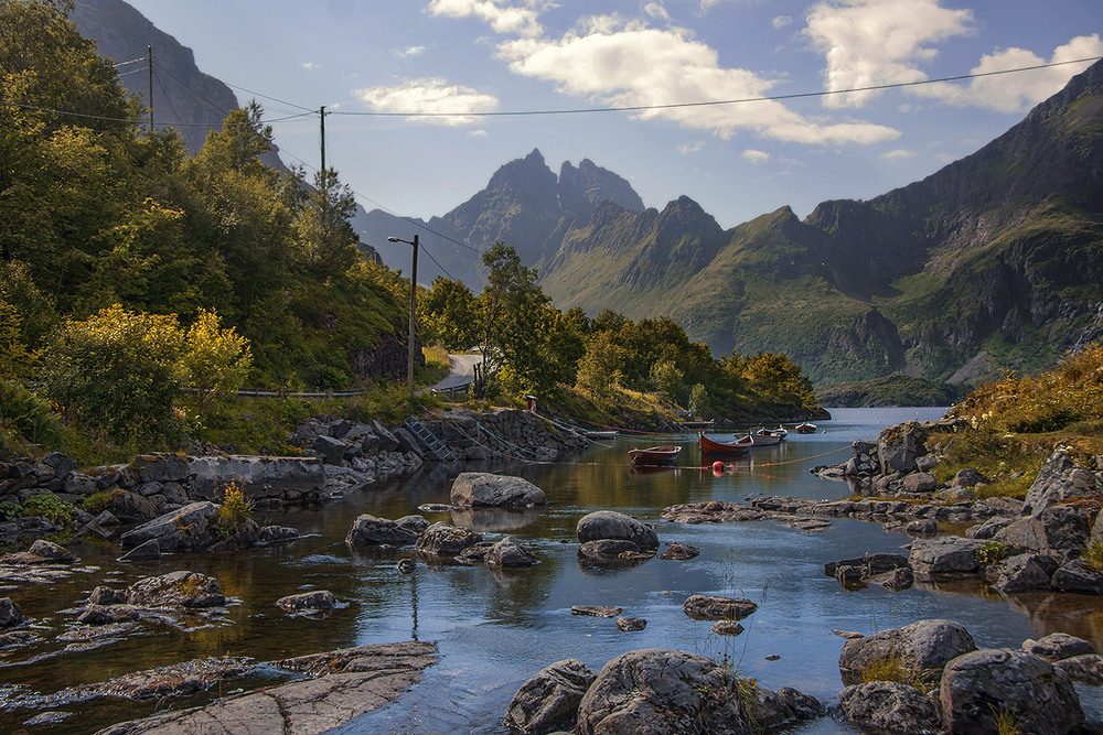 Фотографія Край берега, у затишку, прив'язані човни. / Юрій Максименко / photographers.ua