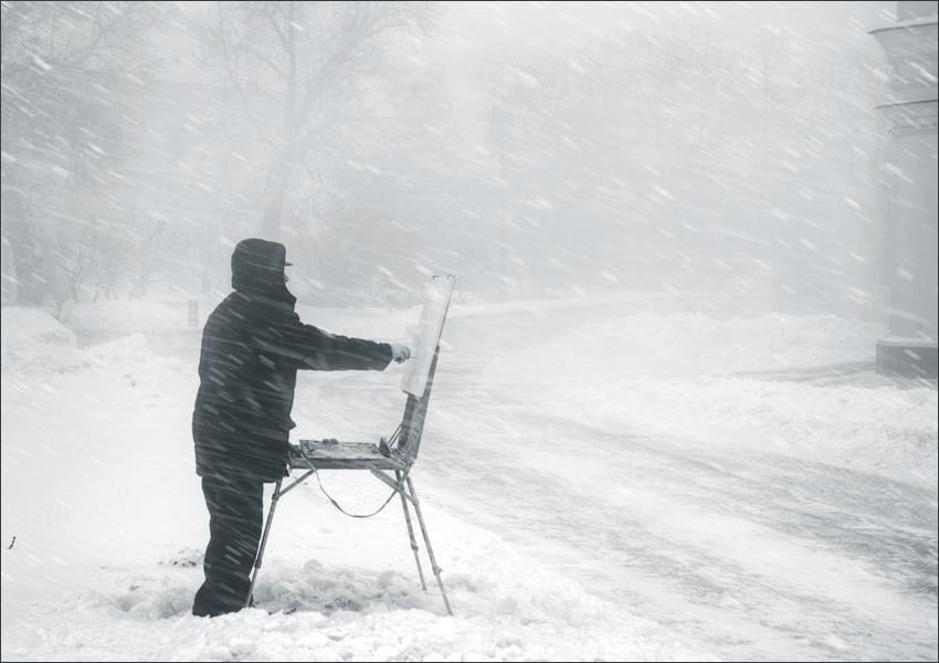 Фотографія художник,что рисует снег / Александр Задирака / photographers.ua