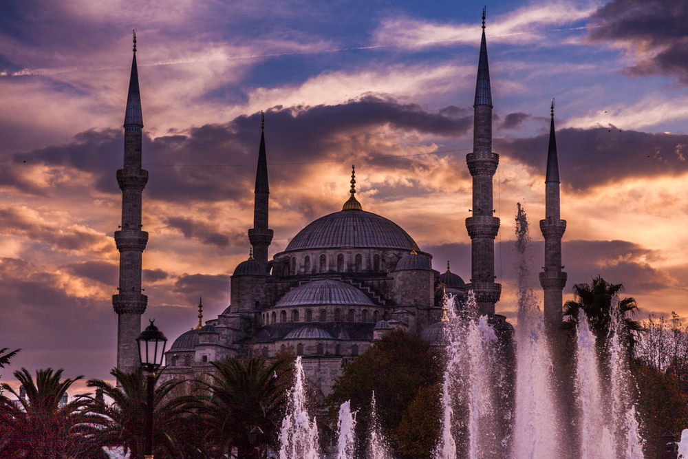 Фотографія Стамбул, закат над Голубой мечетью / Виталий Гуня / photographers.ua