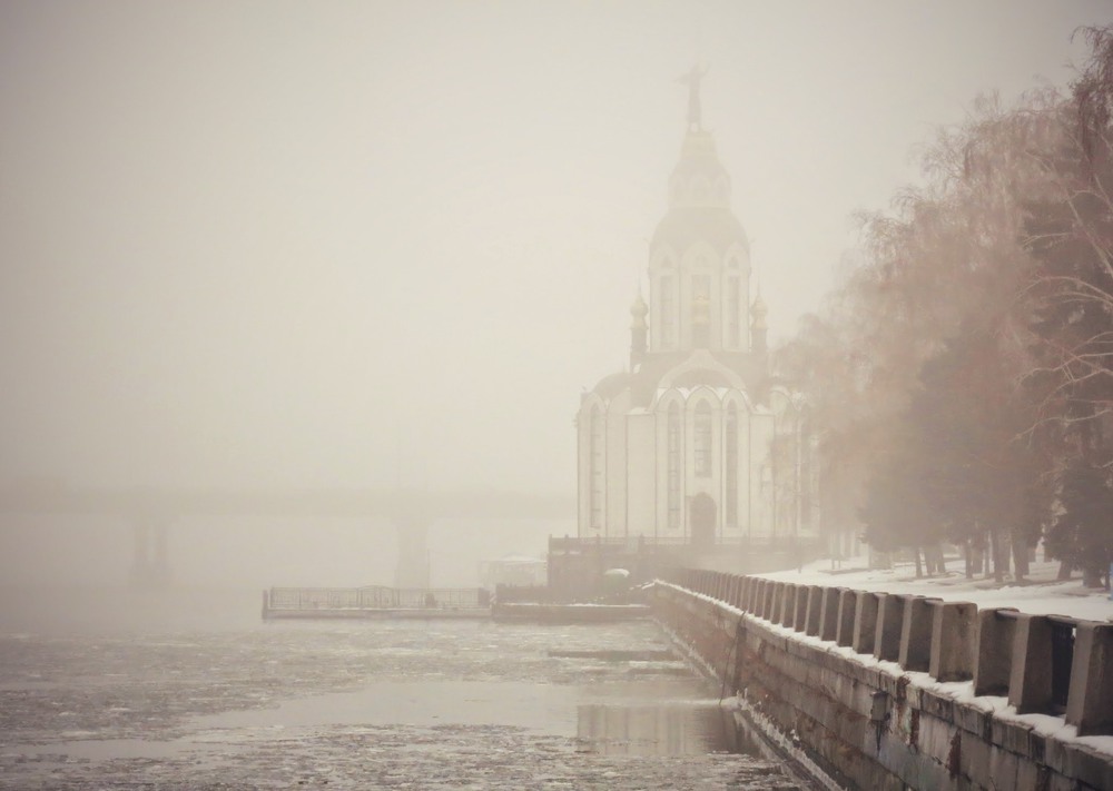 Фотографія на берегу зимнего Днепра / LVL / photographers.ua