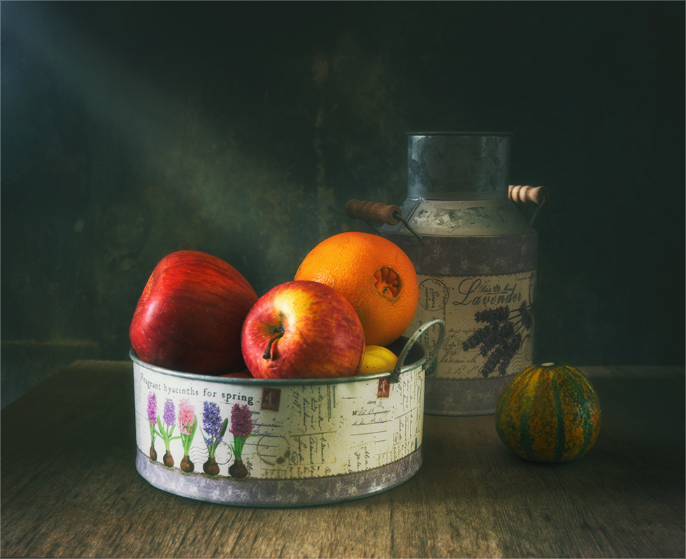 Фотографія натюрморт с тыковкой и фруктами / Михайло Шерман / photographers.ua
