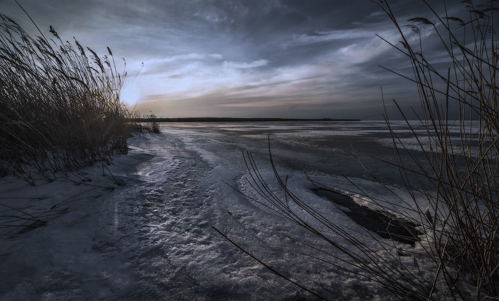 Фотографія Зимний вечер в заливе-(вариант тональности) / vadlen v / photographers.ua