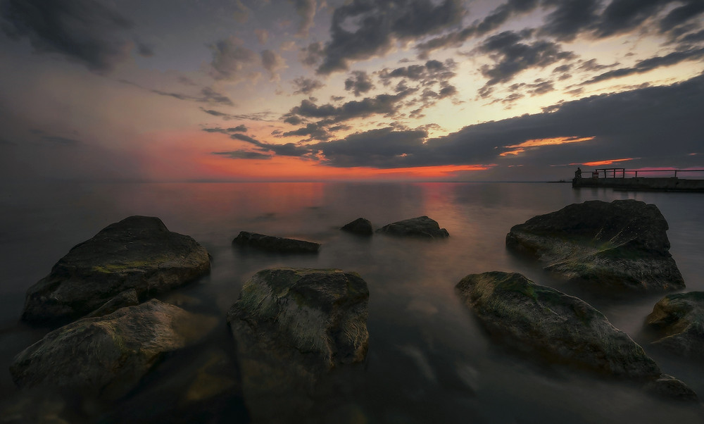 Фотографія Багровый отблеск над заливом / vadlen v / photographers.ua
