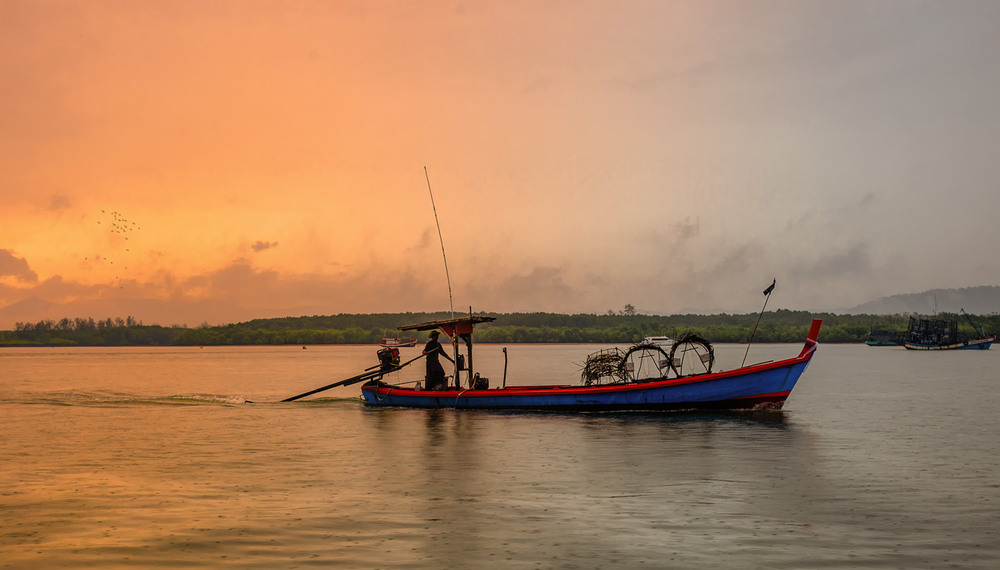 Фотографія Утро,дождик и рыбак...Таиланд! / Александр Вивчарик / photographers.ua