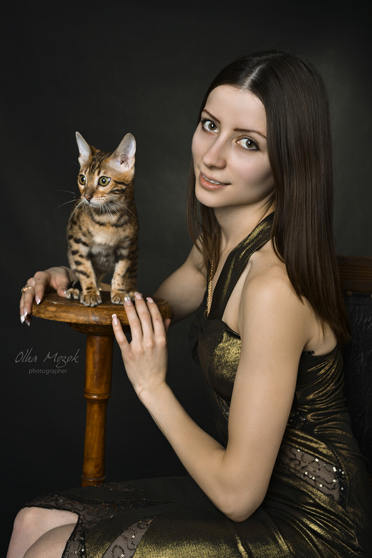 Фотографія Портрет девушки с котенком / Ольга Мозок / photographers.ua