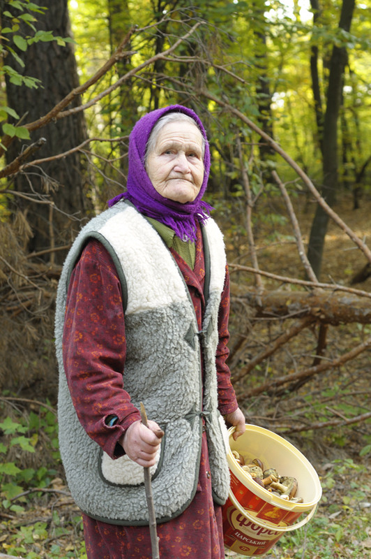 Фотографія Бабушка-грибник из села, которого нет на карте / Yurii Zushchyk / photographers.ua
