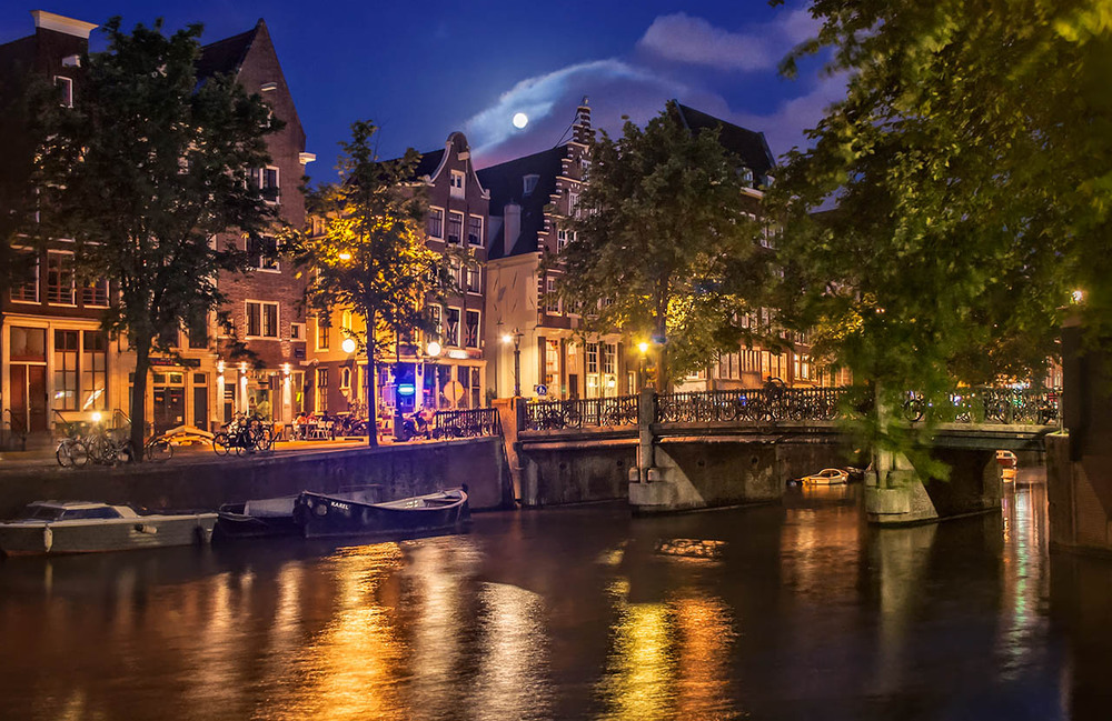 Фотографія Лунной ночью в Амстердаме / Капля Олександр / photographers.ua