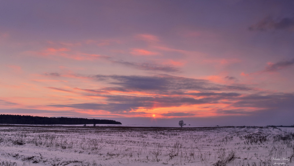 Фотографія Морозний захiд сонця / Николай , Мороз / photographers.ua