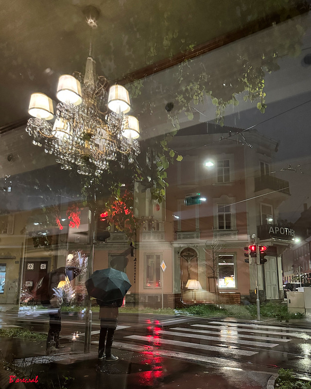 Фотографія ніч, дощ та парасолька / Вячеслав / photographers.ua