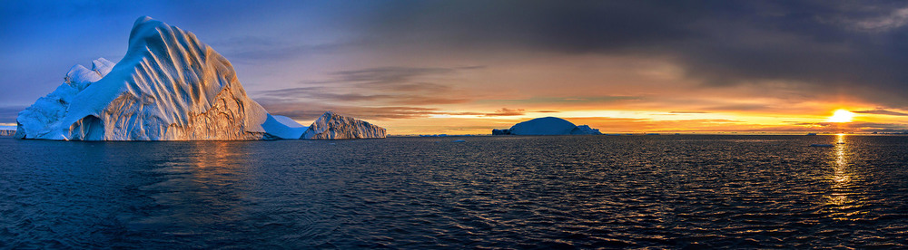 Фотографія Гренландия.   Айсберги на закате дня / Таймас Нуртаев / photographers.ua