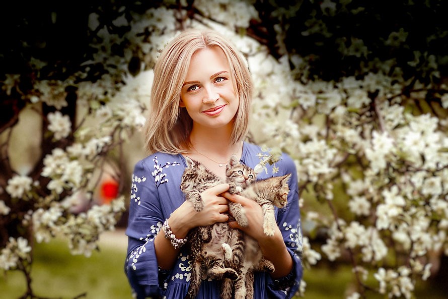 Фотографія Девушка с котятами / Volivach Yura / photographers.ua