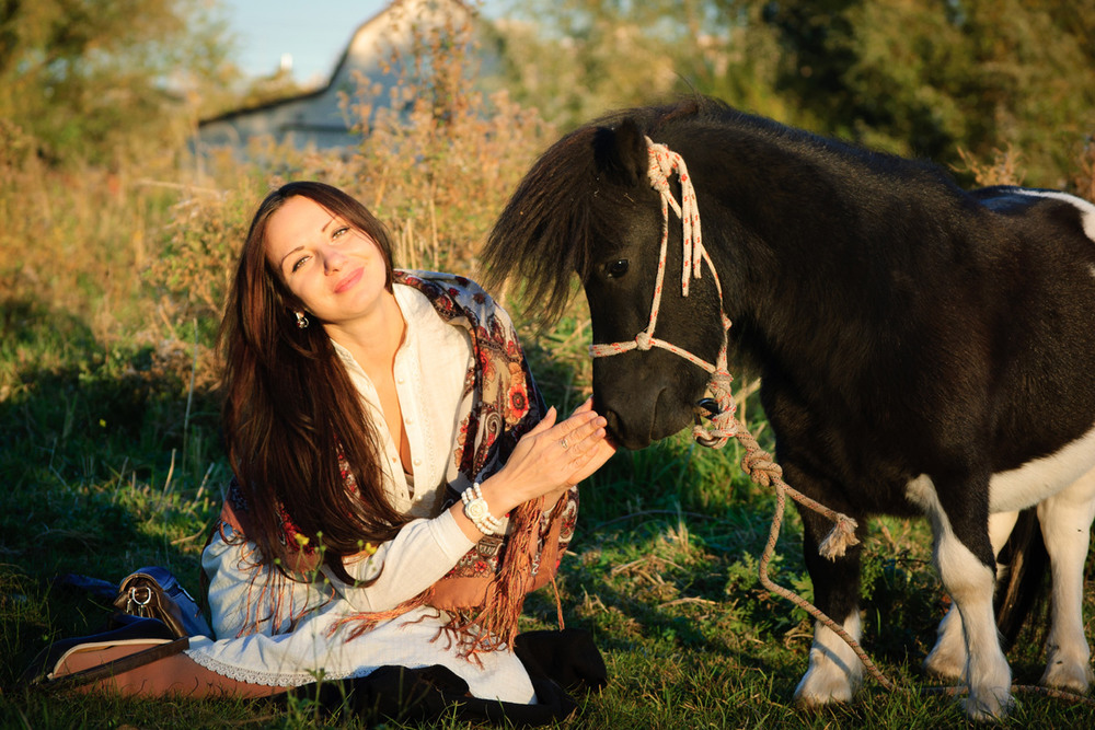 Фотографія Катя и пегий пони / Оксана Маховская / photographers.ua