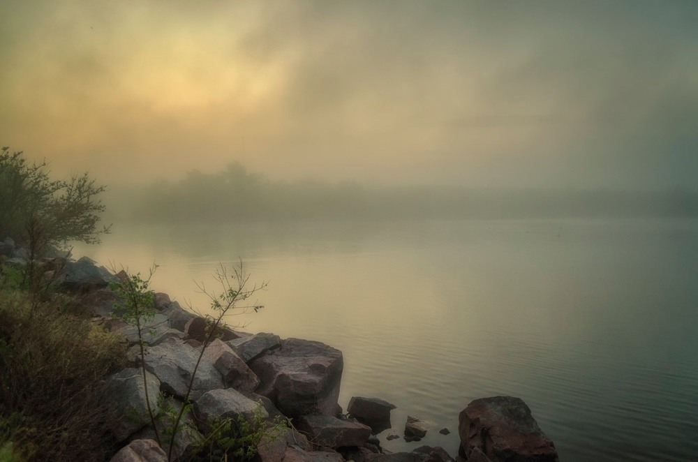 Фотографія Туманное утро на Каховском водохранилище / Олександр Карпенко / photographers.ua