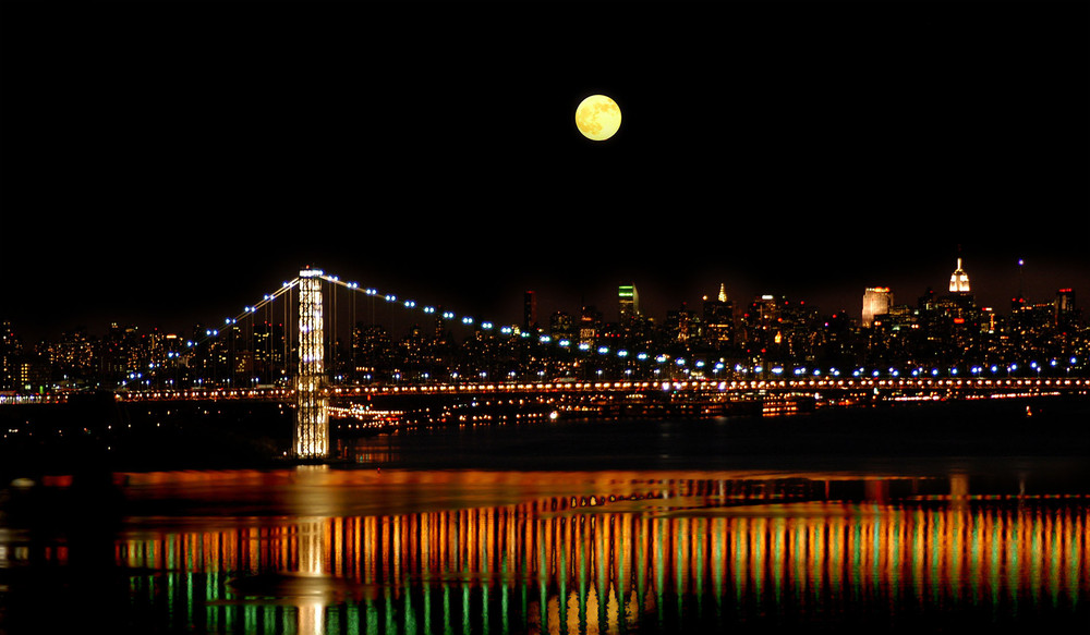 Фотографія Вашингтонский мост через р. Гудзон (из Нью-Джерси в Манхеттен) / Анатолий Токарь / photographers.ua