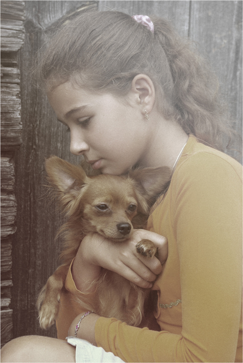 Фотографія Девочка с собакой (2) / Andrey Merschiy / photographers.ua