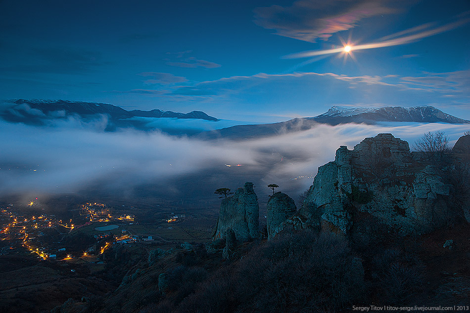 Фотографія Закат луны над Чатырдагом / Сергей Титов / photographers.ua
