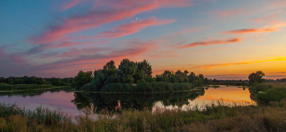 Фотографія Августовский закат на реке / Елена Демчихина / photographers.ua