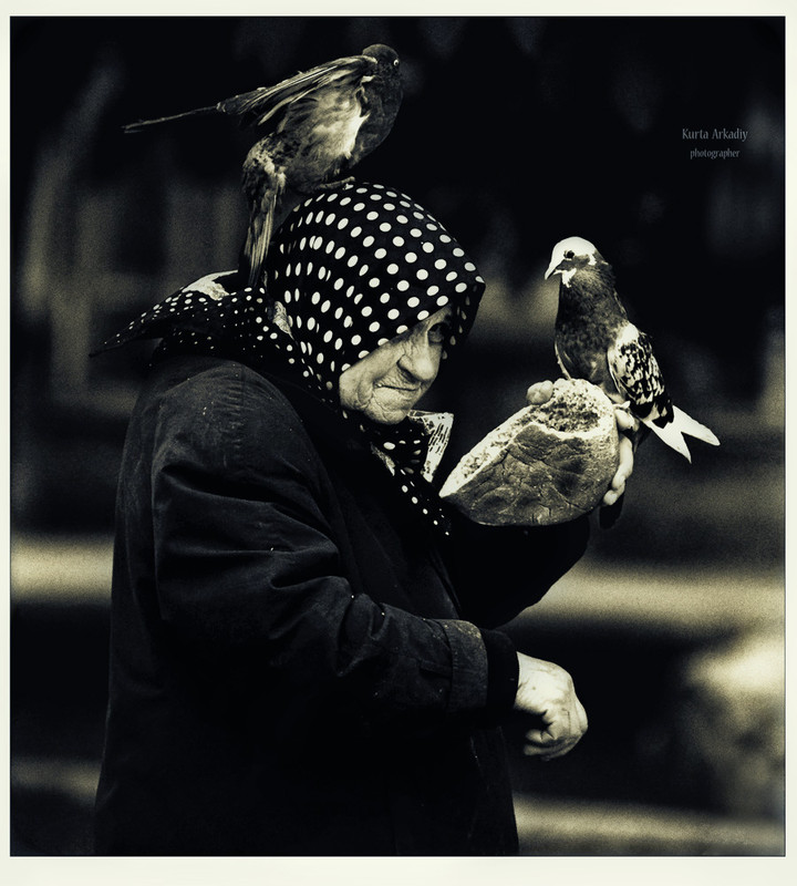 Фотографія Старуха и голуби / Аркадий Курта / photographers.ua