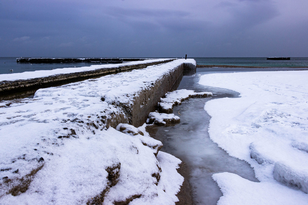 Фотографія Сніговий шторм на морі / Музашвілі Євгеній / photographers.ua